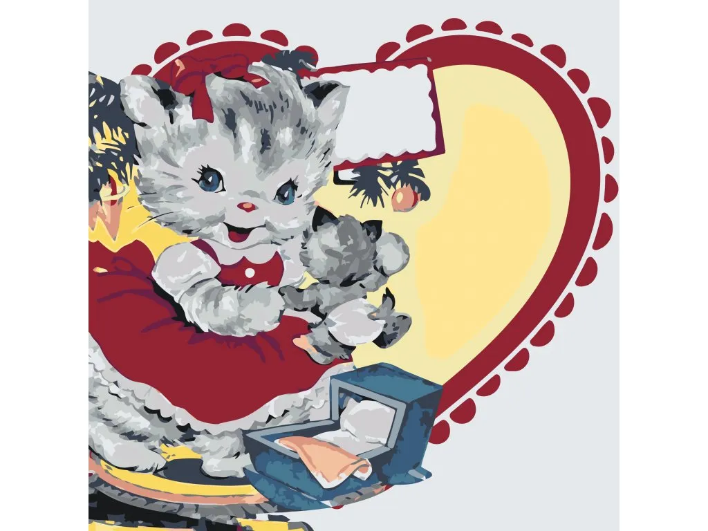 Pintar por Números - Gato con corazón
