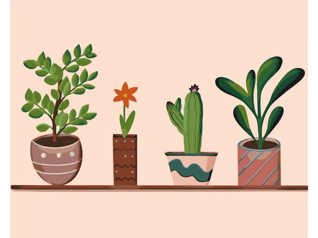 Pintar por Números - Flores de habitación