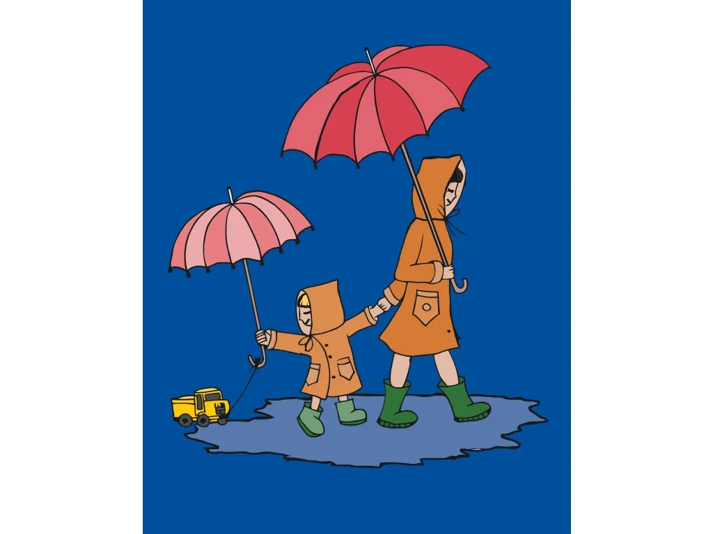 Pintar por Números - Niño con su madre durante un paseo