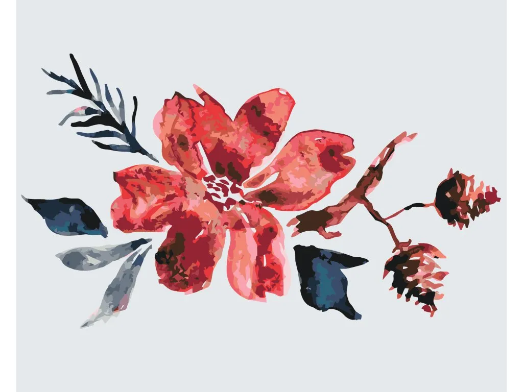 Pintar por Números - Esbozo de una flor