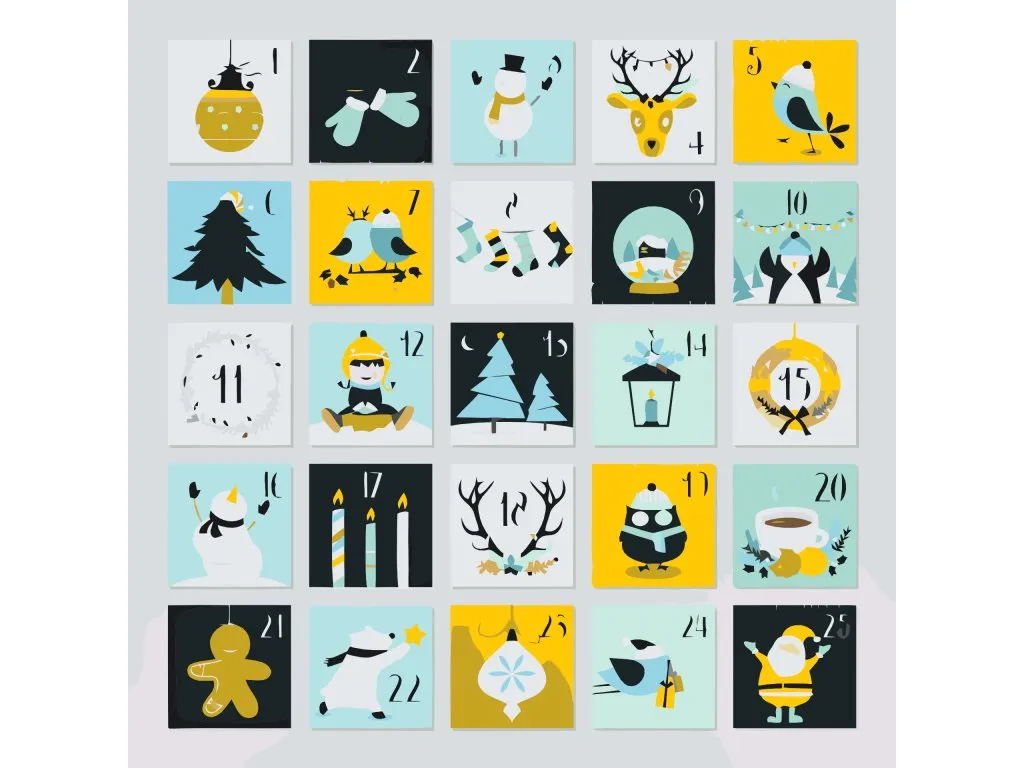Pintar por Números - calendario de adviento