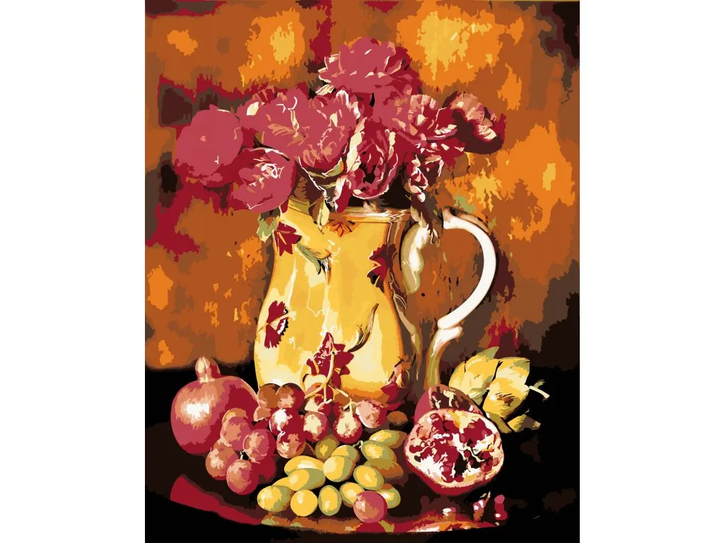 Pintar por Números - Flores y frutos rojos