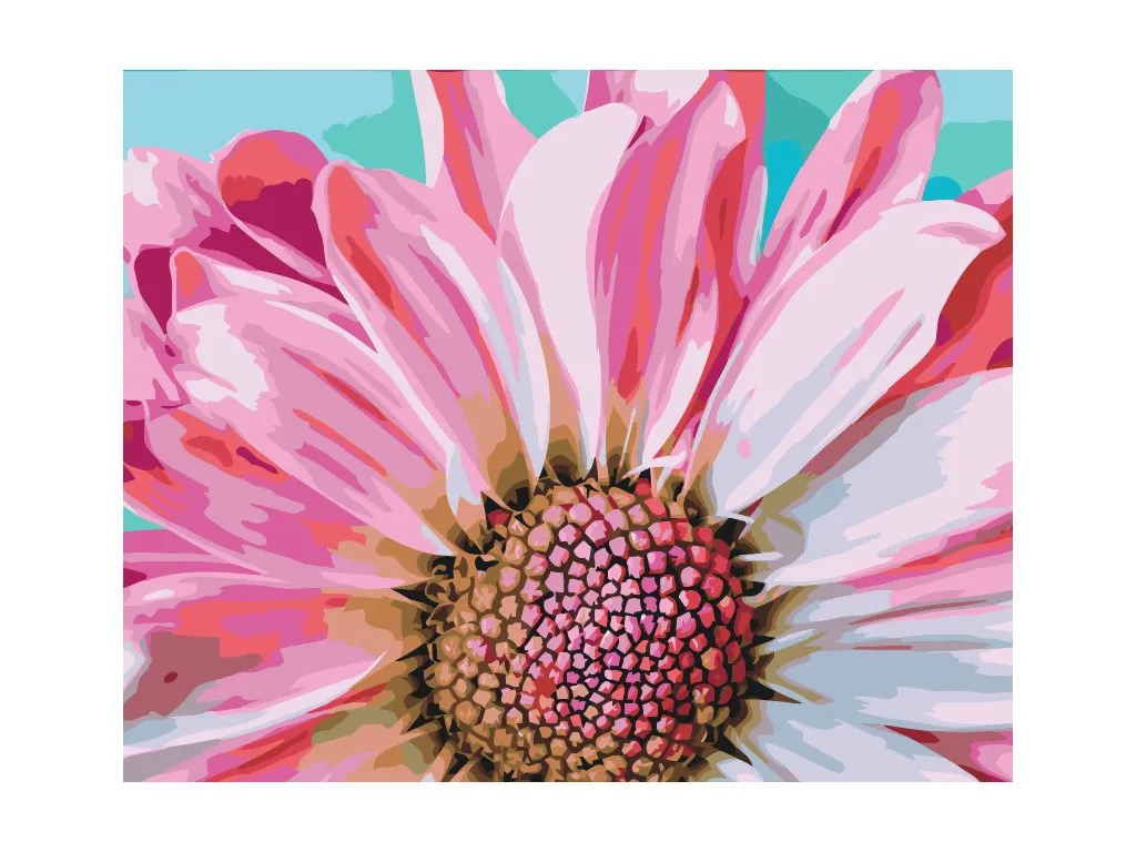 Pintar por Números - Delicada flor rosa