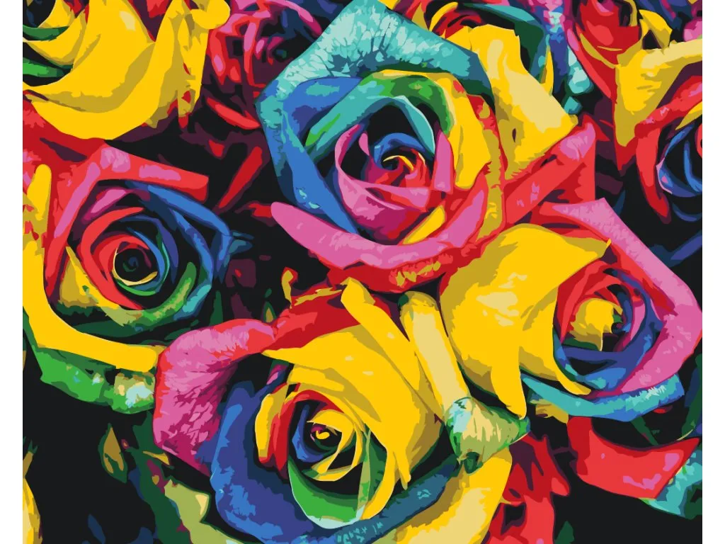 Pintar por Números - Rosas de colores