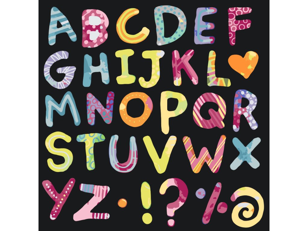 Pintar por Números - Alfabeto en color