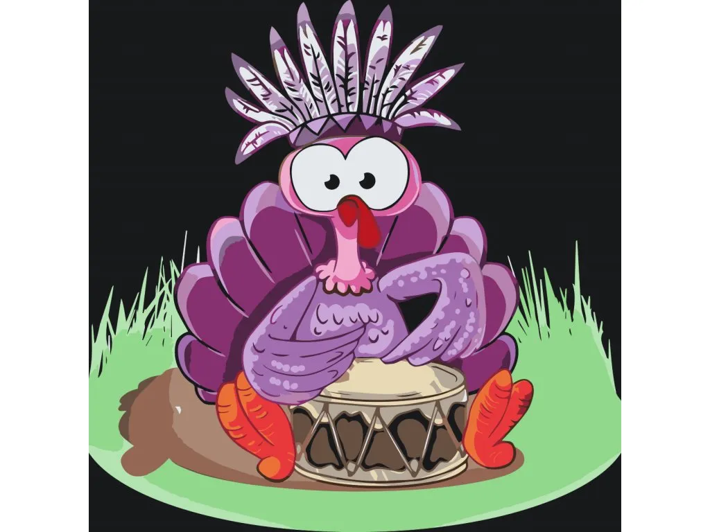 Pintar por Números - Pavo morado