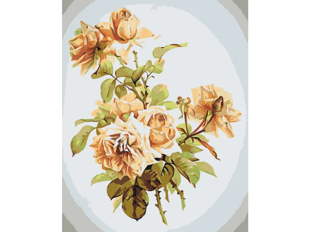 Pintar por Números - Flores de época IV