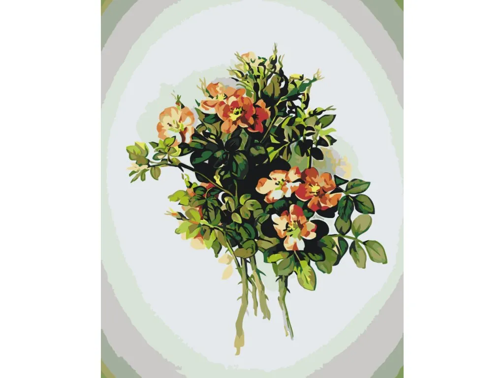 Pintar por Números - Flores de época VII