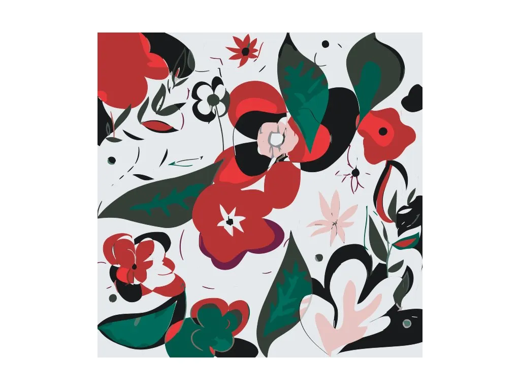 Pintar por Números - Abstracte bloemen 2