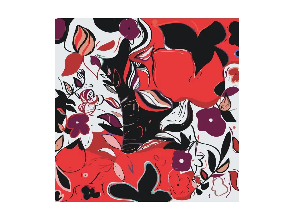 Pintar por Números - Flores abstractas 1