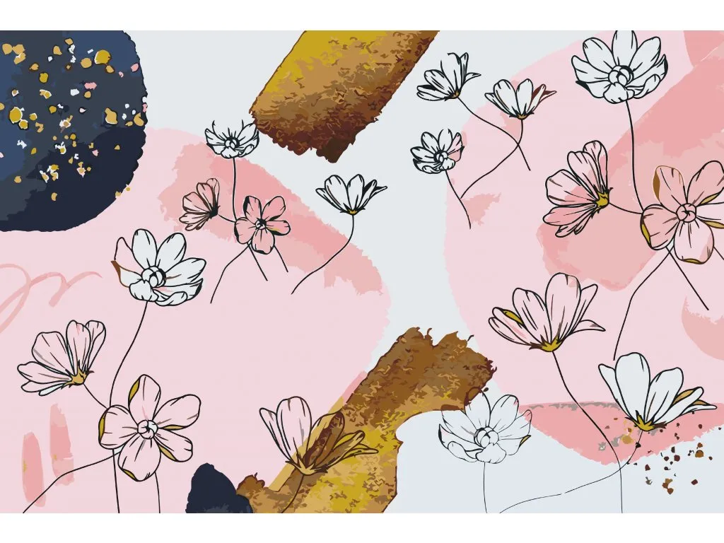 Pintar por Números - Fondo floral