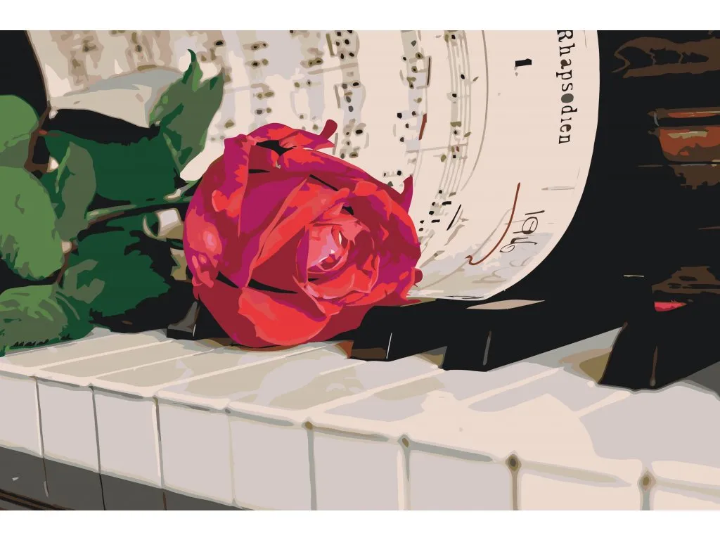 Pintar por Números - Rosas al piano