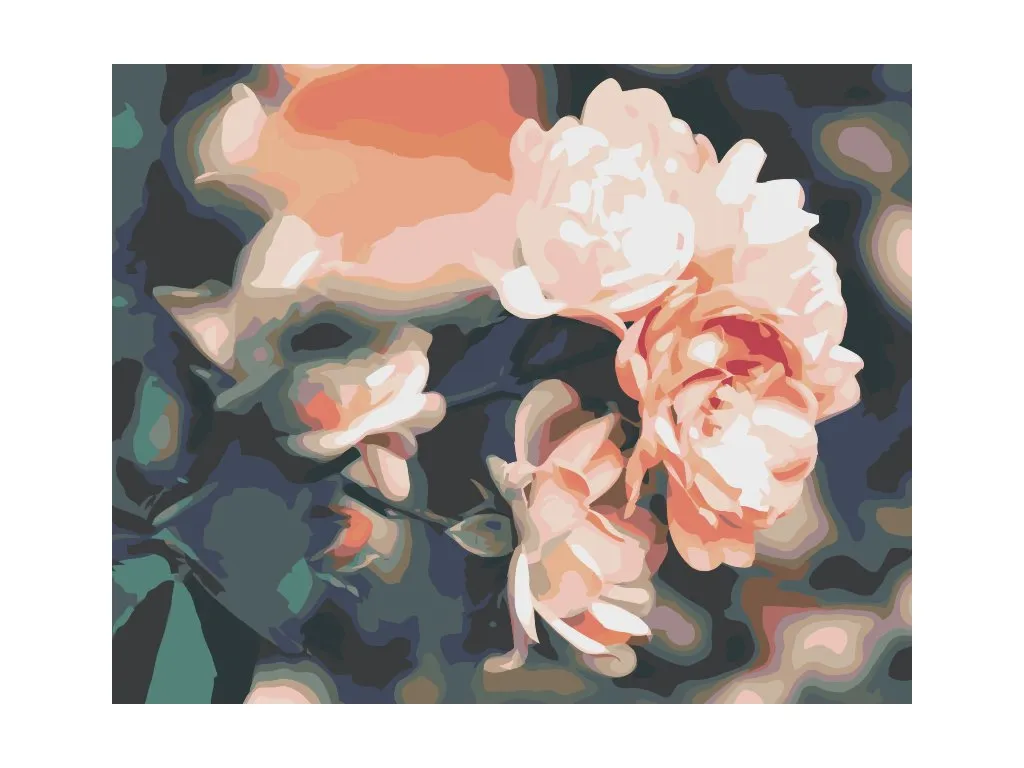 Pintar por Números - Rosas