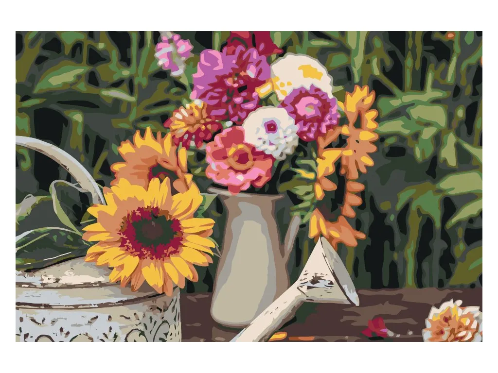 Pintar por Números - Bodegón de flores