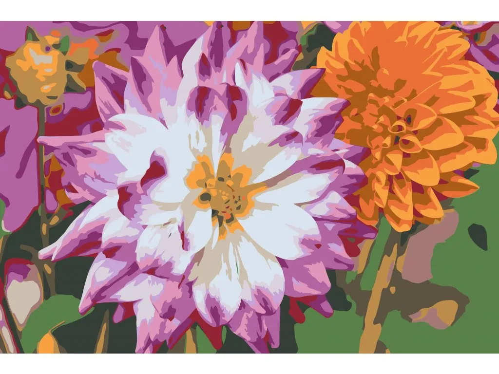 Pintar por Números - Flor de dalia