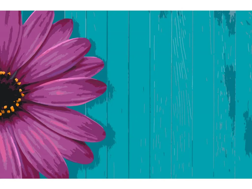 Pintar por Números - Gerbera púrpura