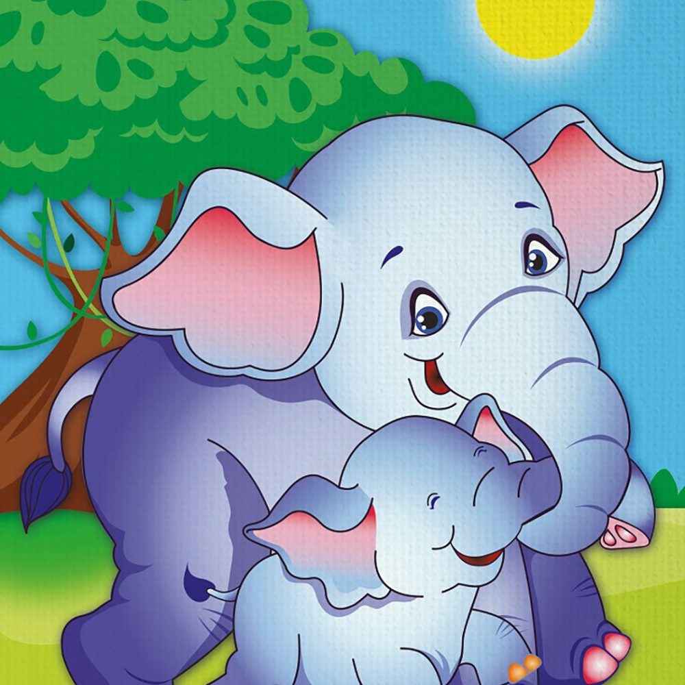 Pintar por Números - Crías de elefante