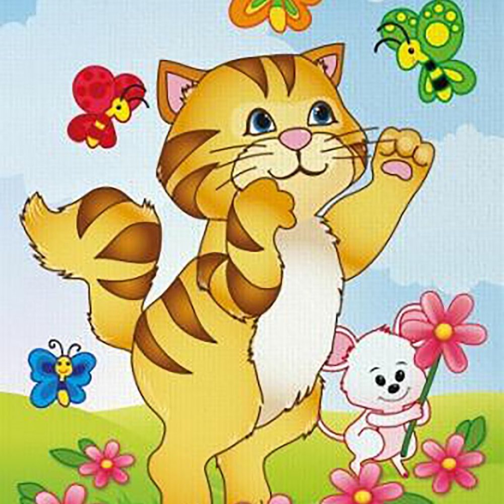 Pintar por Números - Gato y ratón