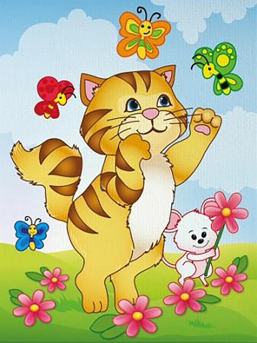 Pintar por Números - Gato y ratón