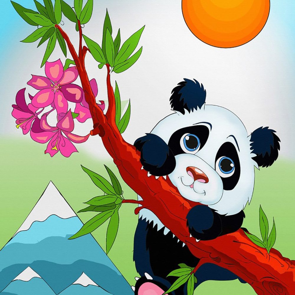 Pintar por Números - Panda travieso
