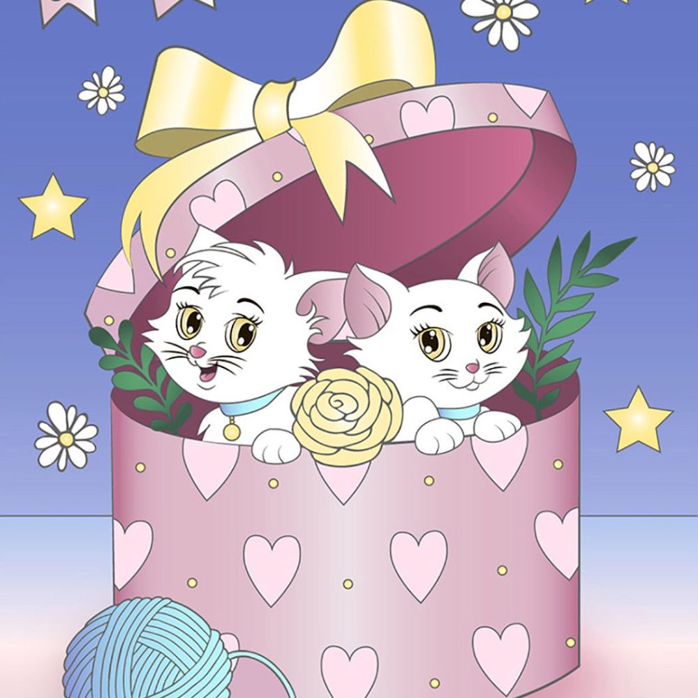 Pintar por Números - Gatitos en una caja