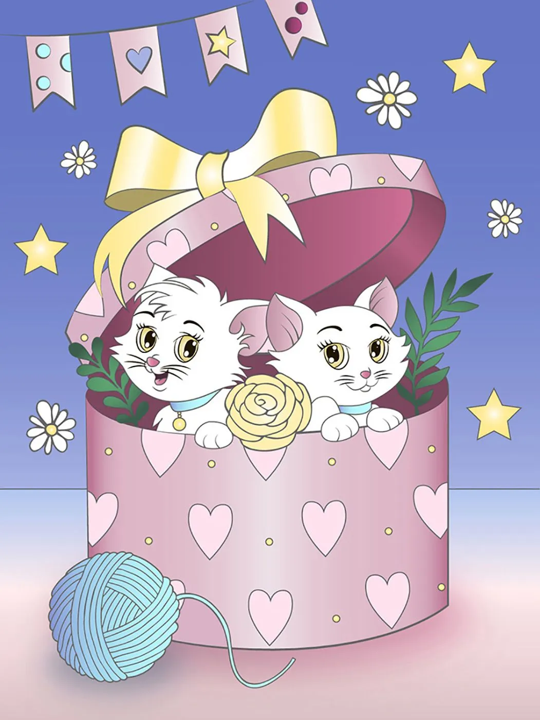 Pintar por Números - Gatitos en una caja