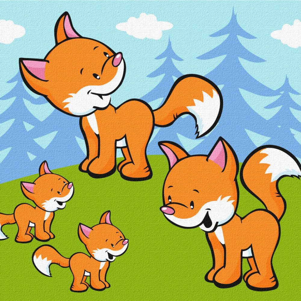 Pintar por Números - La familia roja