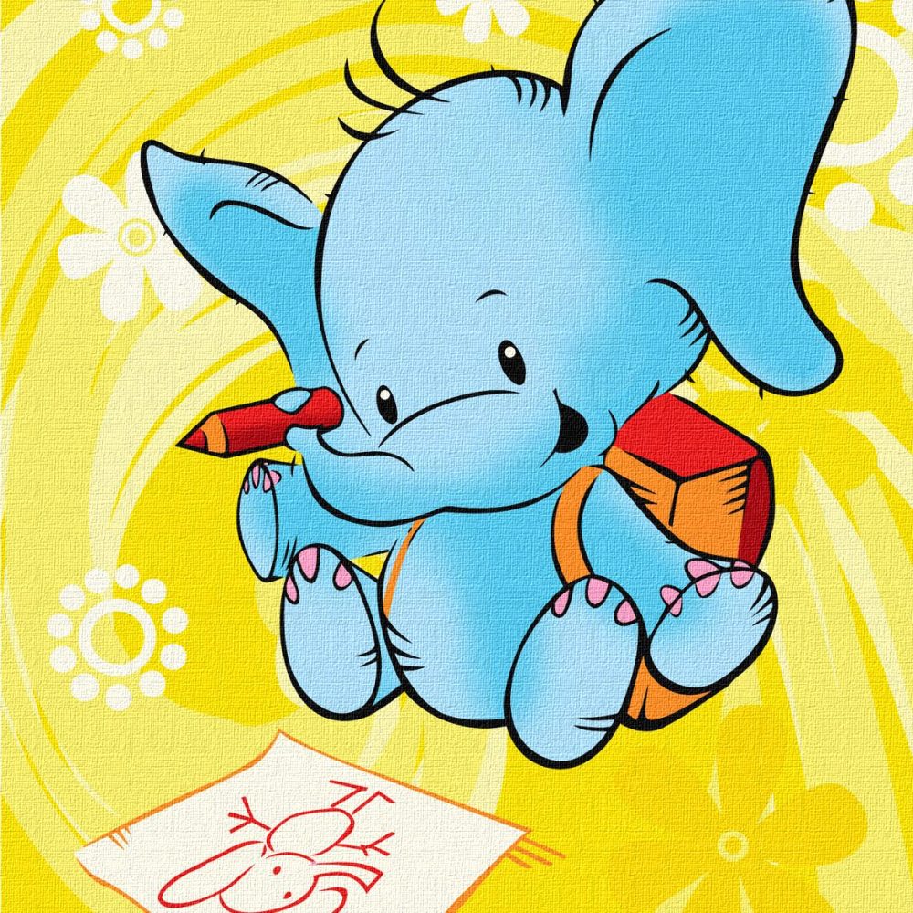 Pintar por Números - El elefante inteligente