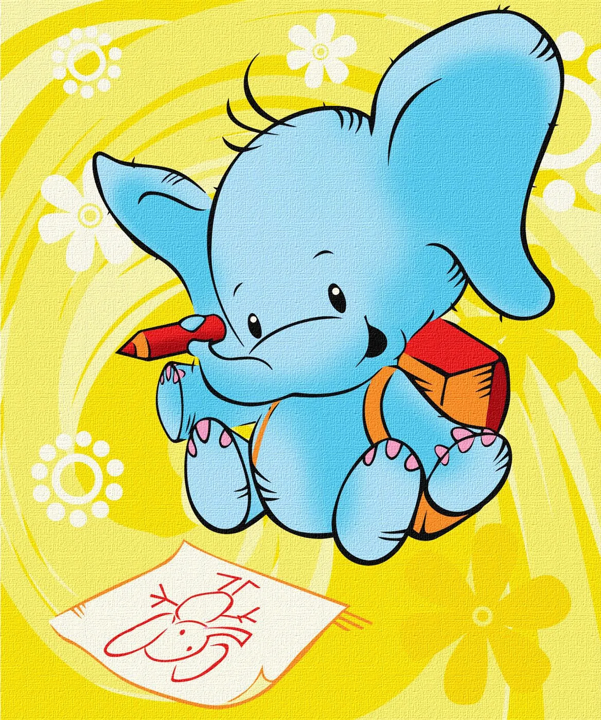 Pintar por Números - El elefante inteligente