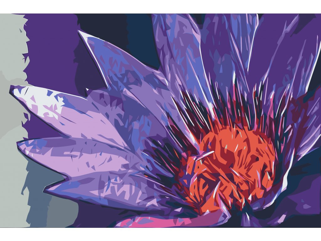 Pintar por Números - Flor pintada