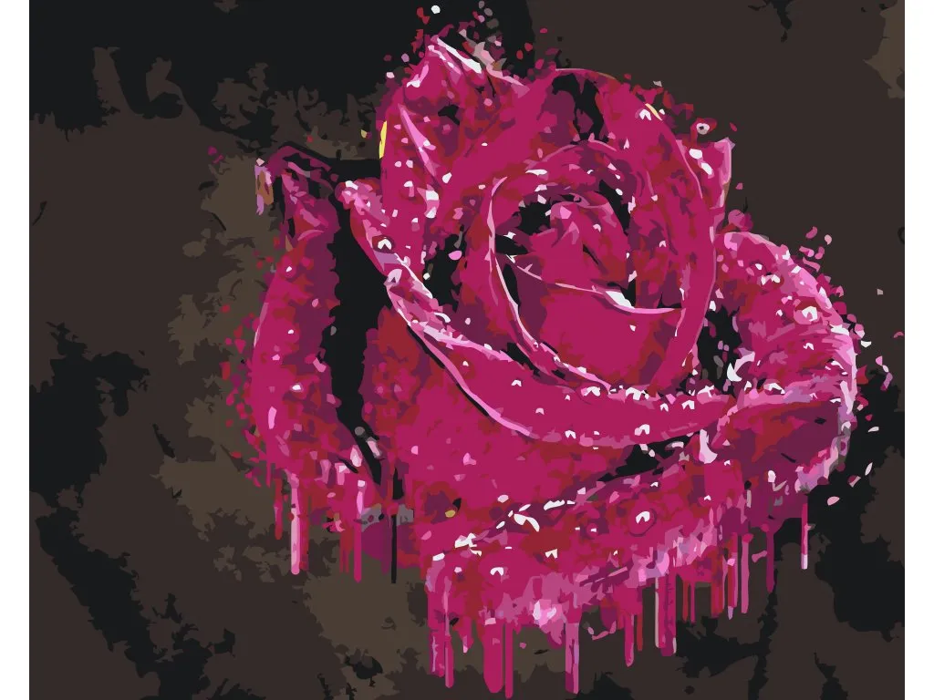 Pintar por Números - Rosa ornamental