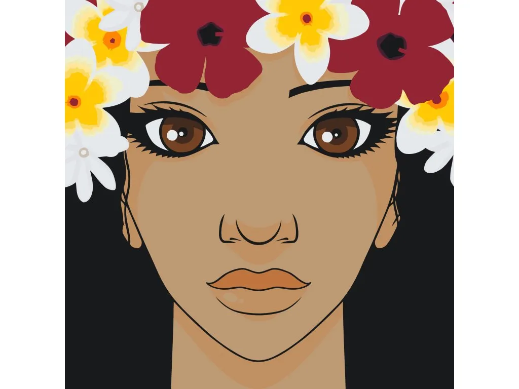 Pintar por Números - Mujer con corona de flores