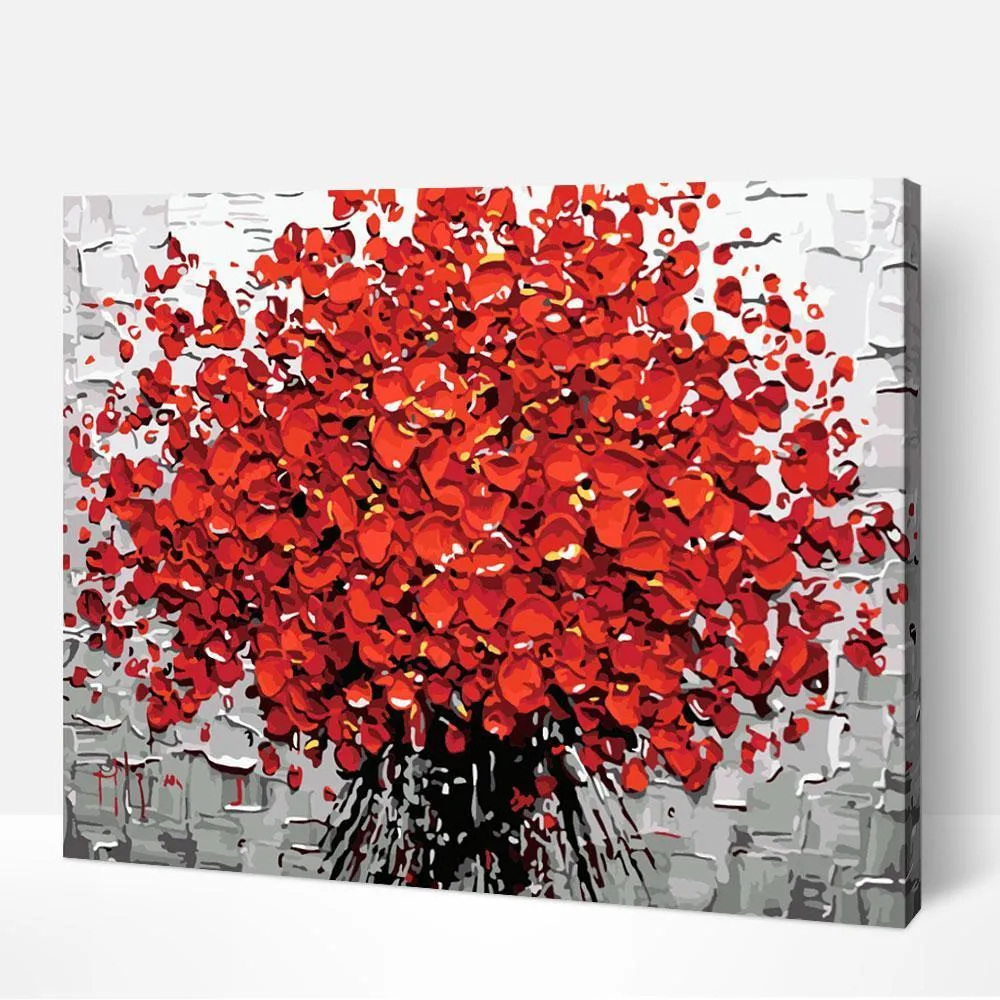 Pintar por Números - Flores rojas