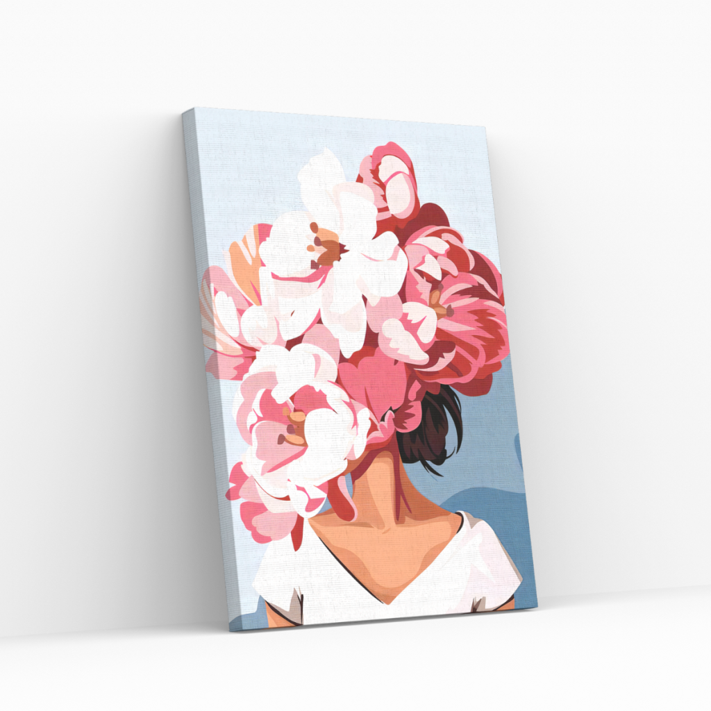 Pintar por Números - Flor Pelo Rosa