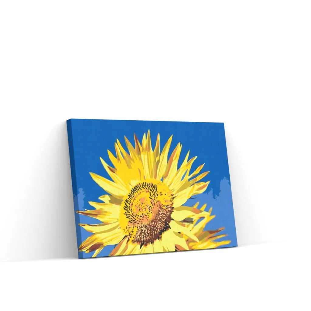 Pintar por Números - Cielo azul y girasoles