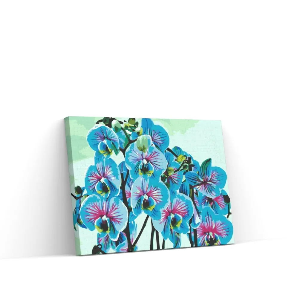 Pintar por Números - Orquídea azul