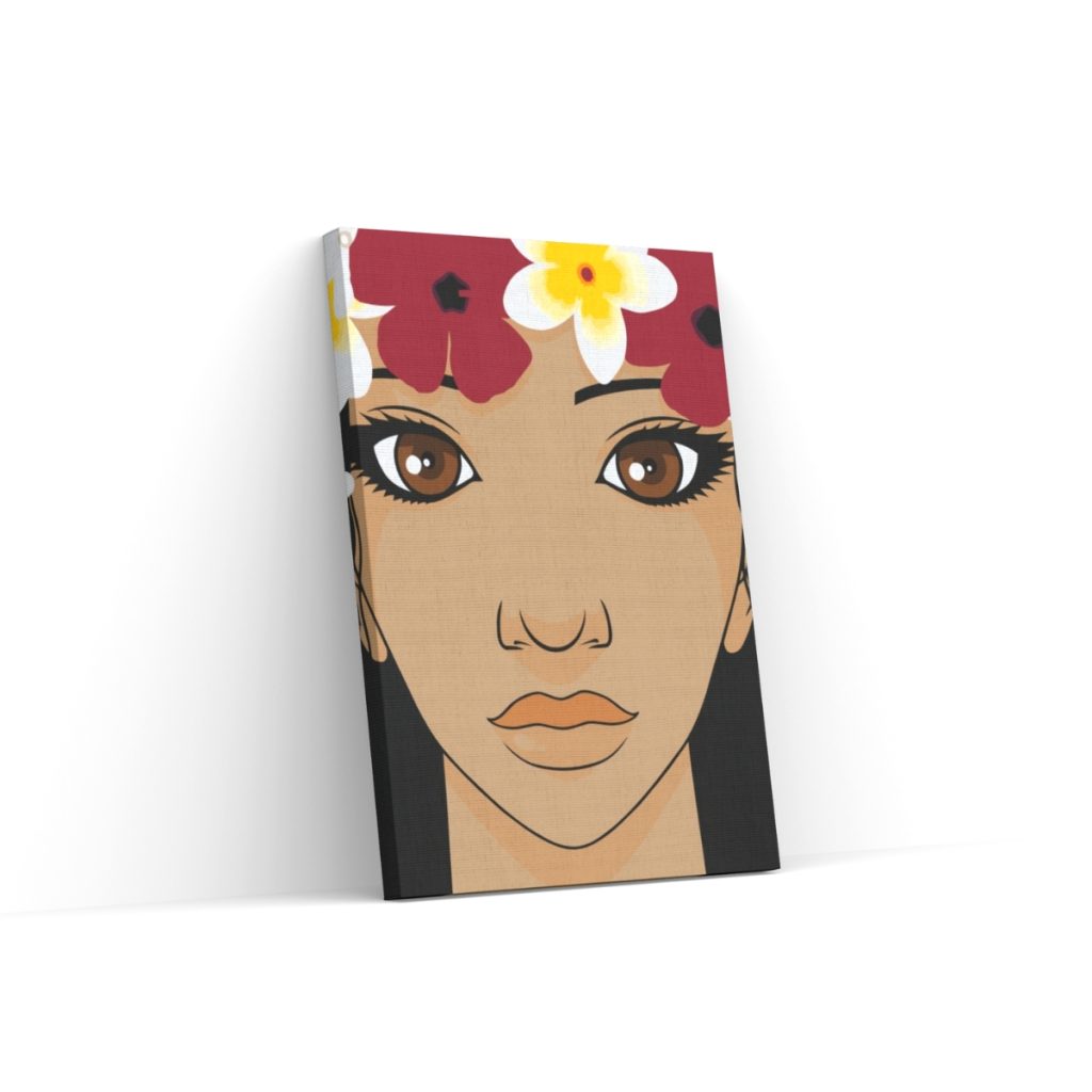 Pintar por Números - Mujer con corona de flores