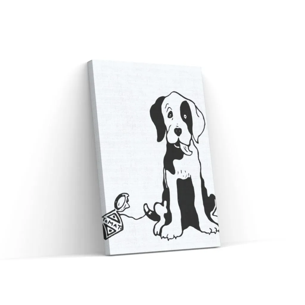 Pintar por Números - Perro blanco y negro