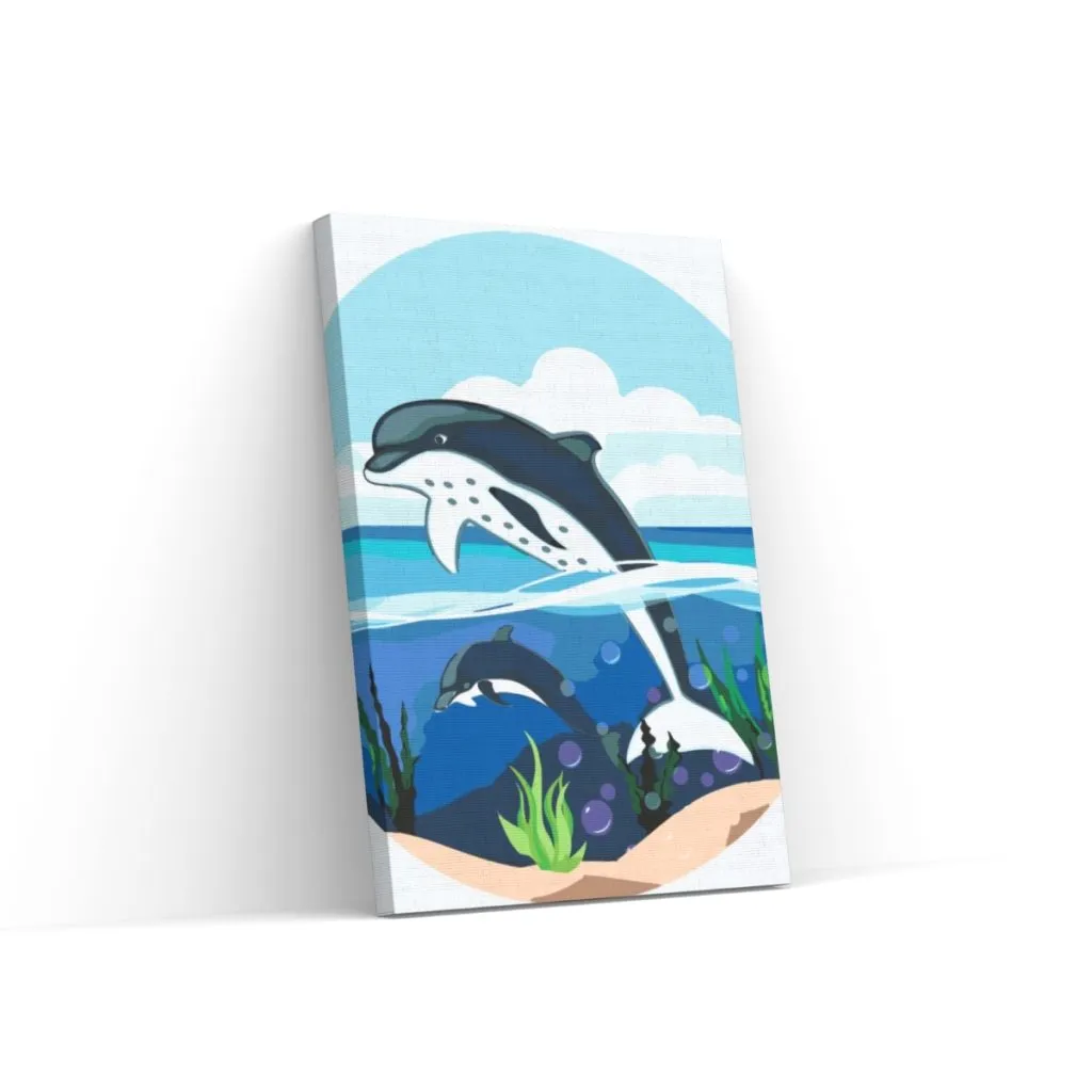 Pintar por Números - Delfines en el océano
