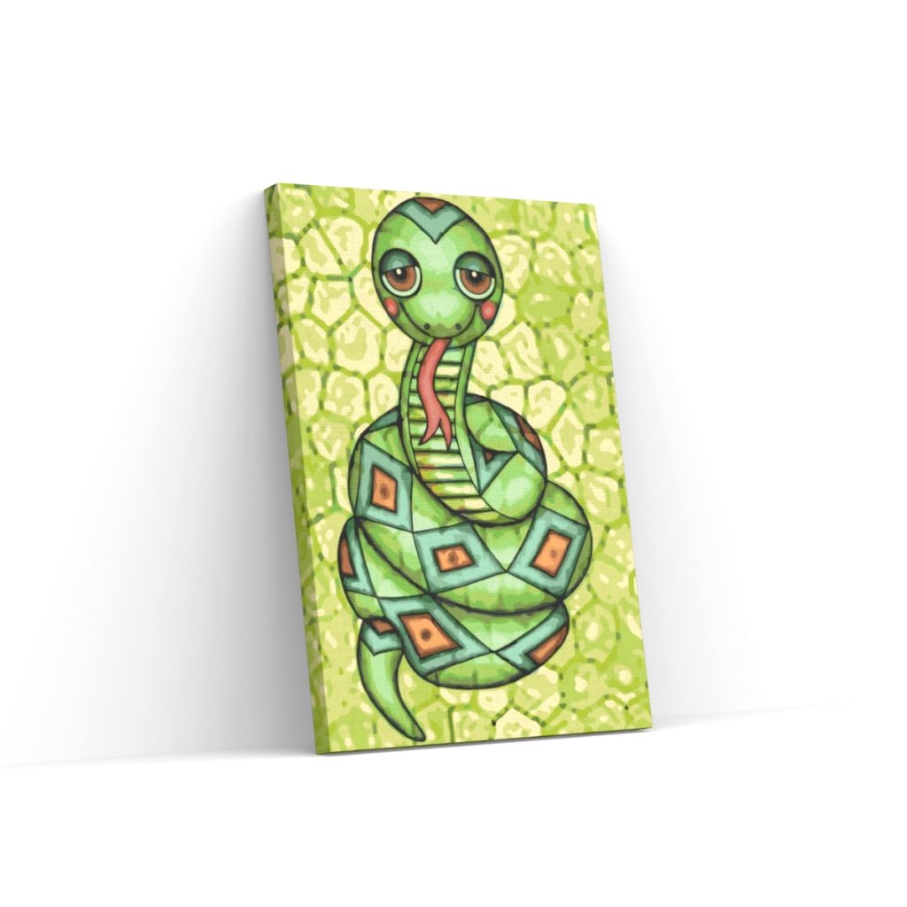 Pintar por Números - Serpiente con mejillas rojas