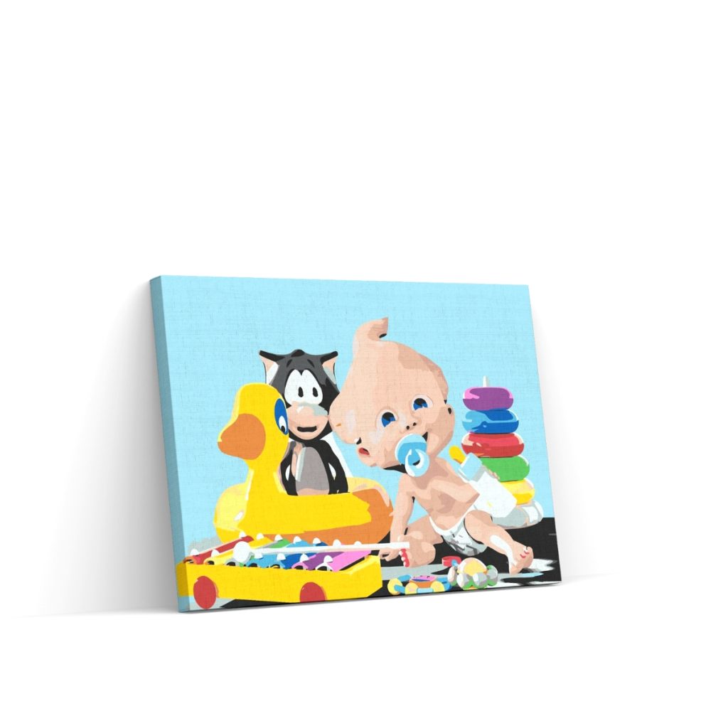 Pintar por Números - Un niño y sus juguetes