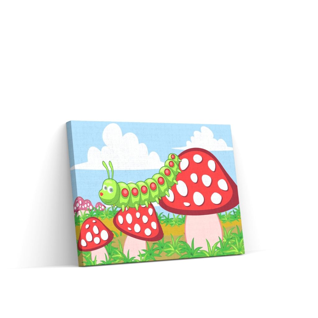 Pintar por Números - Oruga sobre setas