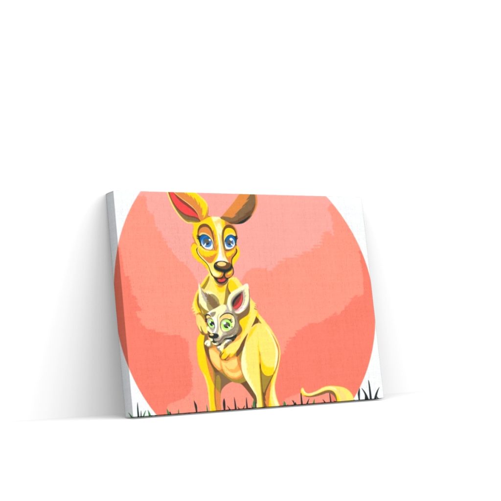 Pintar por Números - Canguro con cachorro