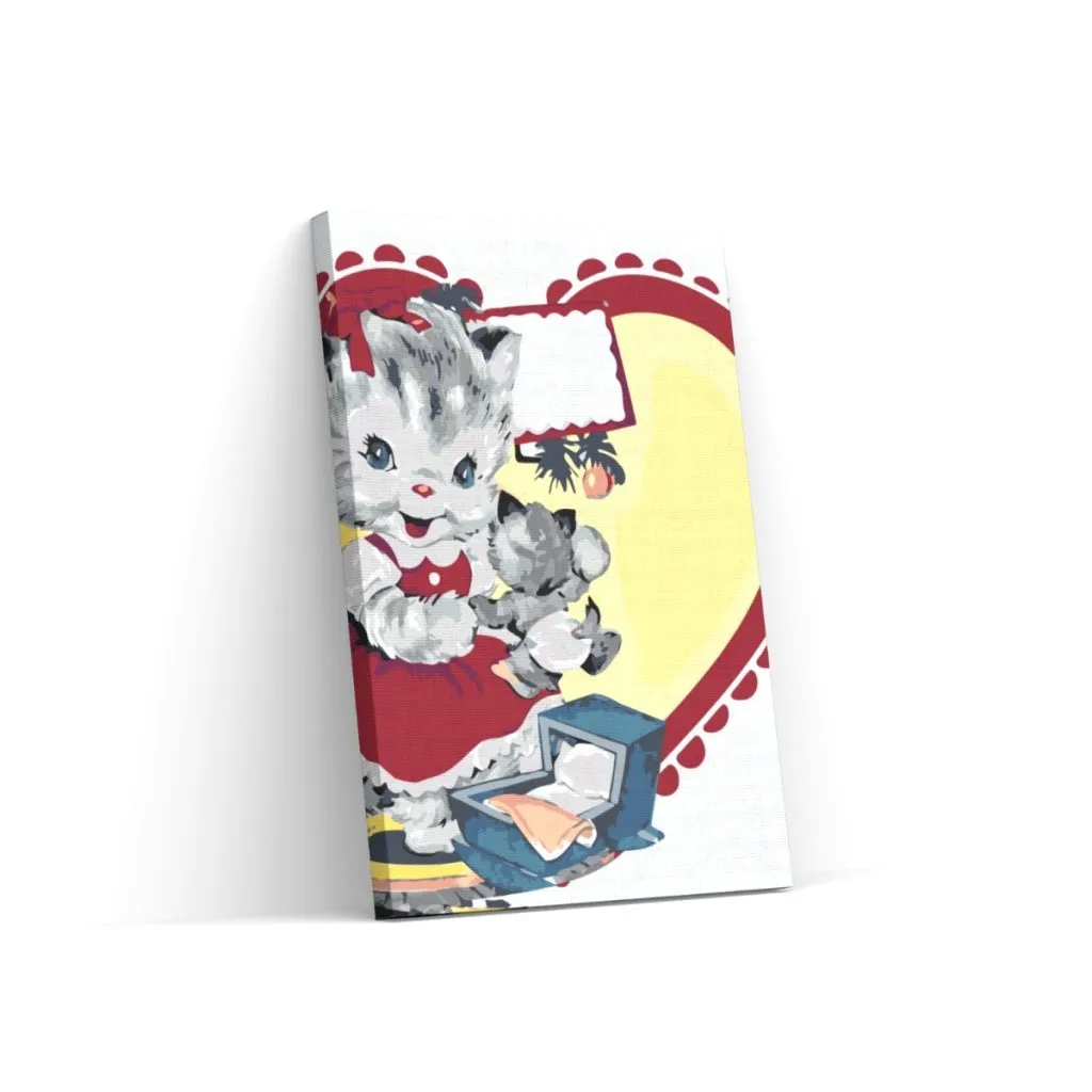 Pintar por Números - Gato con corazón
