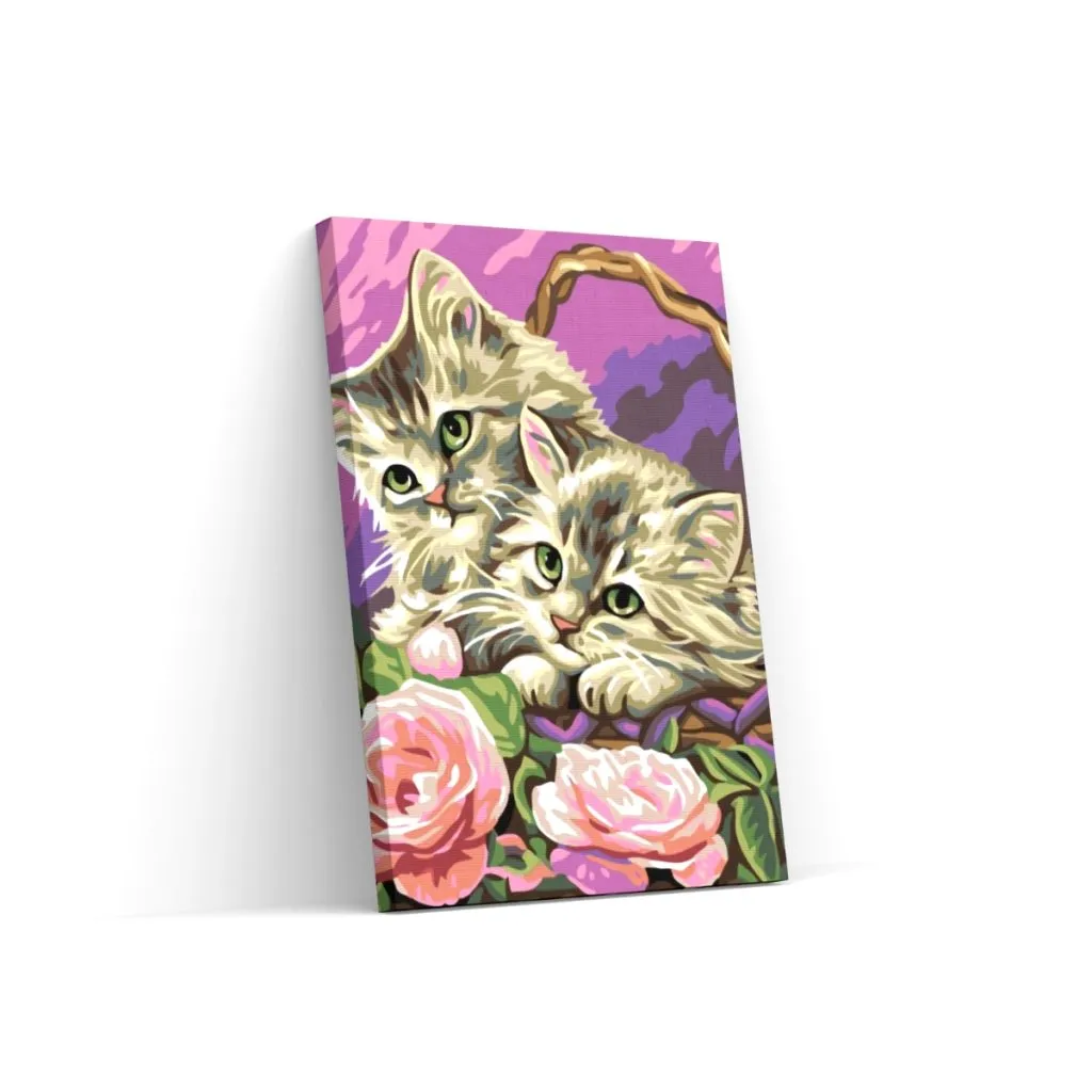 Pintar por Números - Gatitos en la cesta