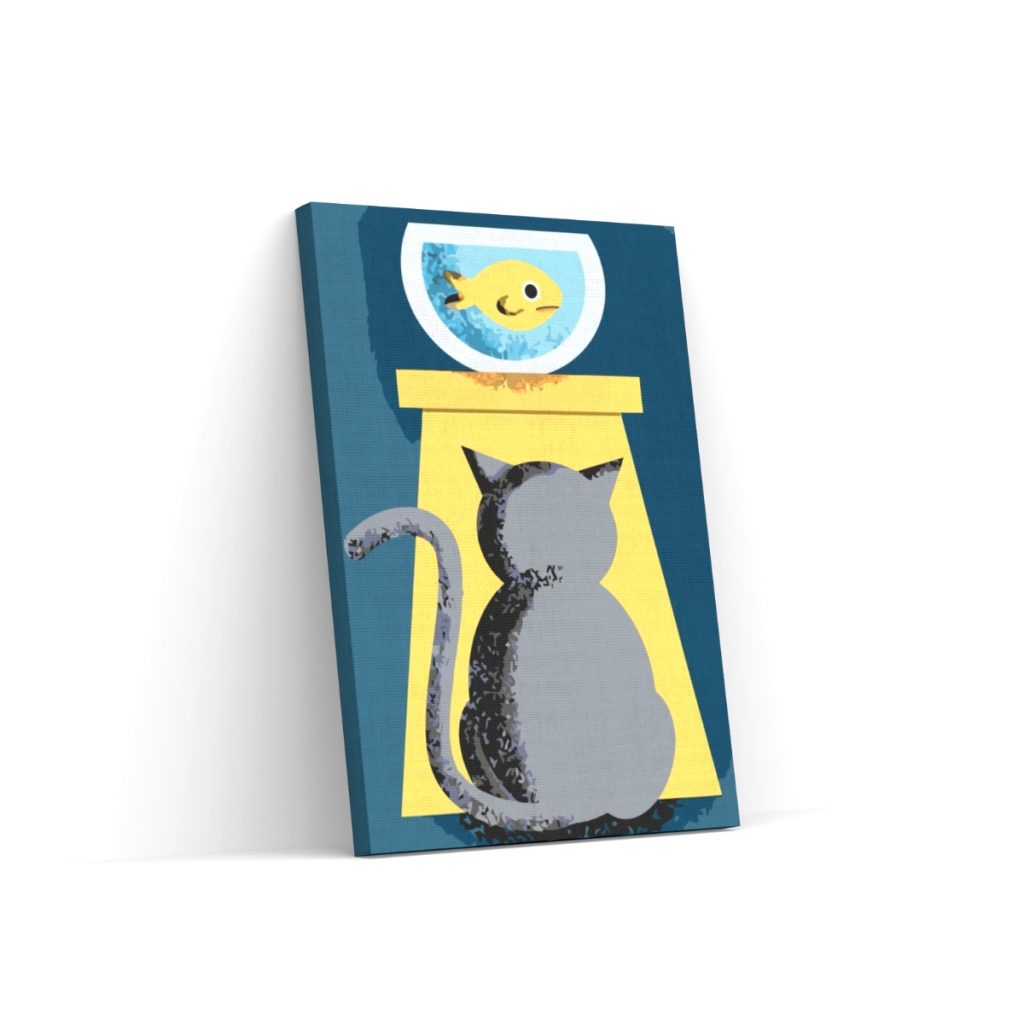 Pintar por Números - Gato y presa