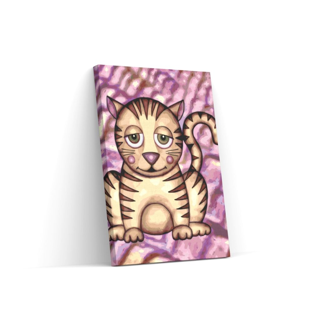 Pintar por Números - Gato con mejillas moradas