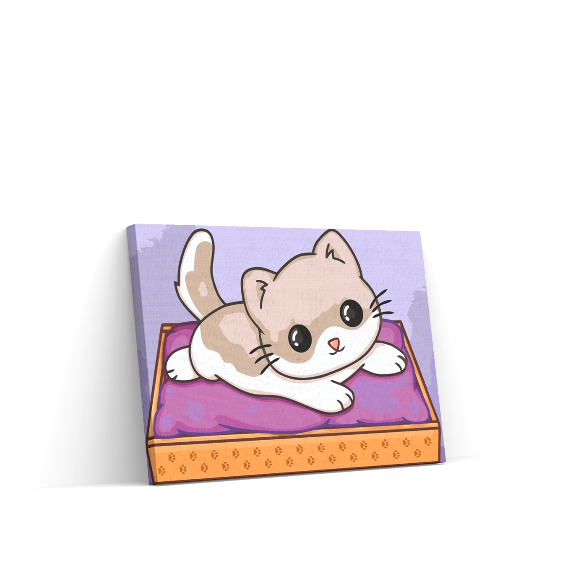 Pintar por Números - Gato sobre manta morada