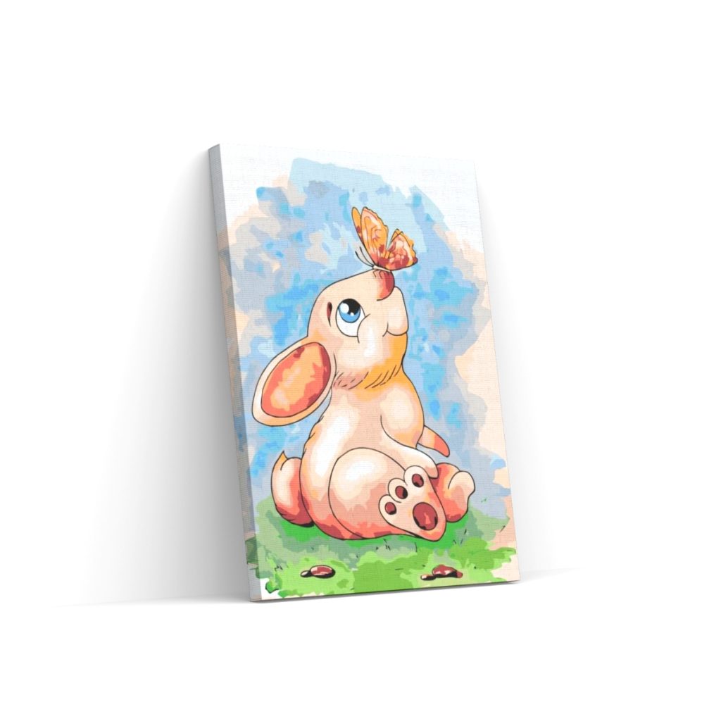 Pintar por Números - Conejo con una mariposa en la nariz