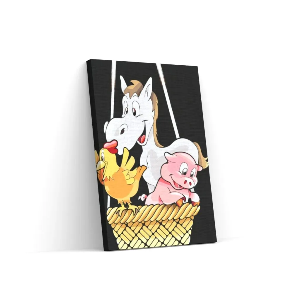Pintar por Números - Caballo, cerdo y pollo